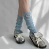 Calcetines de Tela Dopamina Etiqueta Tejidos Chicas Calientes Montón Pierna 2024jk Coreanos Blancos Calcetines de Doble Aguja Verano Delgados
