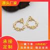 Color Cobre Puro Círculo Dorado Conservador del Color Colgante con Borla Pendientes DIY Hechos a Mano Pasador Materiales para Accesorios del Cabello Estilo Étnico