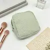 Bolsa de Maquiagem de Gaze Bolha Estilo Novo Transfronteiriça, Bolsa de Armazenamento Listrada para Cosméticos de Viagem, Necessaire para Armazenamento de Absorventes