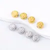 Cuentas Redondas Planas Acero Inoxidable Accesorios para Joyería DIY Cuentas Sueltas Colgante para Collar Cuentas Espaciadoras Doradas Accesorios de Moda