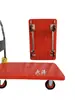 Carro plano de plástico de cuatro ruedas y cinco ruedas tubo cuadrado engrosado buen material carga pesada silencioso se adapta a múltiples superficies de carretera plegable