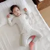 Conjunto de Ropa Interior Fina de Algodón Puro para Niños, Niñas y Bebés, Ropa de Otoño, Pantalones Largos, Ropa de Casa sin Costuras para Niños, Pijama Ajustado