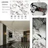 Pared de Fondo Curva de Alta Transparencia de 1.2*2.7m con Lavabo de Baño Integrado y Columna en Forma de Arco Envuelto en Roca Doblada en Caliente