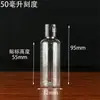Spot Wholesale Botella de Plástico Transparente de 30ml 80ml 120ml Botella Exprimidora Botella Pet con Tapa abatible Mariposa Botella Vacía