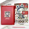 Nuevo Cuaderno A6 Orejas de Gato Hermana Mayor Cuaderno de Dibujos Animados de Moda Bloc de Notas para Estudiantes Álbum de Tarjetas de Hojas Sueltas Extraíble