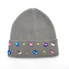 Sombreros de Estilo Coreano para Otoño e Invierno para Hombres y Mujeres, Sombreros de Lana de Moda, Sombreros Cálidos de Punto Bordados Europeos y Americanos, Sombreros Versátiles para el Frío al por Mayor