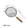 Acero Inoxidable 304 Doble Mango Mango de Madera Espumadera Grande Cuchara para Freír Utensilio de Cocina Doméstico Colador para Fideos Malla Filtrante Hecho a Medida