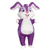 Amazon Transfronterizo Nuevo Conejo de Pascua Divertido Creativo Marioneta Caminante Performance Disfraz Inflable de Conejo Blanco Grande