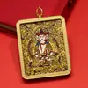 Os Oito Deuses Guardiões do Amuleto da Sorte: Clássico de Xizang Thangka Exquisitamente Pintado à Mão Amuleto Zodiacal Buda Colar com Caixa Gahu e Pingente Deslumbrante