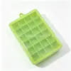 2025 Modelo Nuevo Creativo con Tapa 24 Cavidades/15 Cavidades Charola de Hielo de Silicona Molde Rectangular para Hielo Caja de Cubos de Hielo Herramienta Fácil de Usar