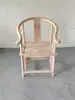 Sillón de Madera Maciza Roble Blanco Estilo Chino, Silla con Reposabrazos Estilo Antiguo, Silla Sombrero Oficial, Silla Peine, Silla de Té