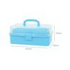 Caixa de ferramentas de arte espessada por atacado, caixa de ferramentas de plástico transparente de três camadas para unhas, caixa de armazenamento portátil para estudantes