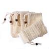 9x 14 Bolsa de Algodón y Lino para Jabón Bolsa de Yute de Fibra Vegetal Malla para Hacer Espuma para Jabón Hecho a Mano Lote Bolsa Colgante para Jabón