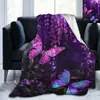 Manta personalizada transfronteriza impresión de mariposas manta de aire acondicionado manta para siesta Amazon manta de franela venta al por mayor