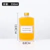 Exquisita Nova Garrafa de Vinho Quadrada Plana, Garrafa Transparente para Bebida de Frutas com Tampa, Garrafa para Bebida Alcoólica Caseira, Garrafa Pequena de Vinho Portátil e à Prova de Vazamento para Degustação