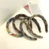 Diadema Retro de Cuadros Amplio de Cuatro Colores Estilo Universitario para Mujer, Diadema de Tela Alta, Accesorio para el Cabello Versátil y Elegante, Adecuado para Outfits JK