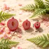 Brinquedo de Fruta Mirtilo Meio Cortado Simulada Mini Fruta Pêssego Pingente de Chaveiro Fofo Acessório de Fivela de Sapato DIY