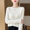 Camiseta Térmica de Lana para Mujer 2025 Otoño e Invierno Nuevo Estilo Ropa Interior Tallas Grandes Suéter de Punto de Lana para Mujer