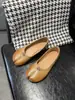 Versión de Piel de Vaca~Zapatos Únicos de Cuero de Caballo Lavado con Dedos Separados para Mujer, Planos Plateados Poco Profundos de Pezuña de Cerdo, Zapatos de Ballet Nuevos