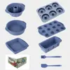 Molde para Pastel de Chifón Molde de Silicona Grado Alimenticio Resistente a Altas Temperaturas Molde para Pan Tostado Juego de Moldes para Hornear