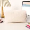 Bolsa de Higiene Pessoal Portátil de Aparência Sofisticada, Bolsa de Cosméticos de Mão, Armazenamento para Viagem, Bolsa de Cosméticos Pu Impermeável de Grande Capacidade, Textura de Bambu