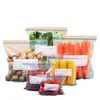Bolsas Selladas Engrosadas, Bolsas de Doble Costilla de Grado Alimenticio para Conservar Frescura, Bolsas Auto-Sellantes, Bolsas Especiales para Congelador para Uso Doméstico, Empaque Dividido