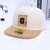 Sombreros Infantiles de Comercio Exterior con Parche de Letra g, Gorras Hip-Hop con Bloques de Color, Gorras de Béisbol de Ala Plana para Street Dance, Sombreros de Sol para Primavera y Verano