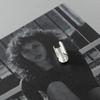 Plata S925 Elegante Brillante Clip para Oreja Estilo Japonés y Coreano para Mujer sin Perforación Clip Ancho para Cartílago de la Oreja Pendientes G6957