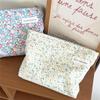Bolsa Cosmética Floral Suave Pequena Fresca Grande Capacidade Bolsa de Armazenamento Portátil Viagem Bolsa de Armazenamento para Skincare Bolsa de Lavagem