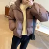 Casaco curto de algodão fora de estação para mulheres, inverno de 2026, jaqueta puffer acolchoada estilo coreano da moda para mulheres baixinhas