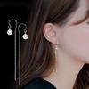 Puesto suministro lujo ligero plata coreana línea larga de oreja para mujer tendencia de moda temperamento Corea del Sur joyería de perlas para la oreja al por mayor