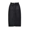 Saia jeans midi YPFF da moda feminina com fenda frontal, estilo retro hot girl, cintura alta, afunilada