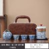 Juego de té de viaje portátil de Kung Fu, juego de té de cerámica para exteriores, taza rápida, regalo de negocios, venta al por mayor, logotipo personalizado