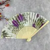 [Buena persona] verano estilo japonés retro Mujer abanico de seda de bambú chino estilo japonés abanico pequeño abanico plegable venta al por mayor
