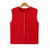Otoño 2026 Nuevo Chaleco de Punto sin Mangas con Cuello Redondo Chaqueta Cárdigan Estilo Corto Ropa para Mamá Mujer