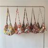 Bolsa de Tela Floral para Mujer Nueva 2024 Primavera y Verano Estilo Coreano Bolsa de Hombro con Flores Bolso Cruzado Gran Capacidad Casual Bolsa para Niñas