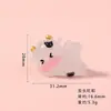Micro-Paisagem Estéreo de Resina Desenho Animado Criativo Figura de Vaca Fofa Acessórios Decorativos Ornamentos para Carro, Escritório, Desktop