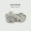 Novos Botões Metálicos Florais Full Diamond Estilo Chinês para Tops, Vestidos, Suéteres, Casacos e Decorações de Peles Femininas