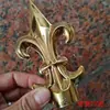 Ponta de Lança Protetora de Pátio 304 Ponta de Chifre Lança de Aço Inoxidável Decorativa Cerca Acessórios de Jardim Ponta de Lança Titânio Dourado