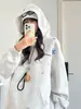 Moda Nacional Americana Preguiçoso Floco de Neve Bordado de Letra Roupas de Casal Moletom Novo Estilo 2026 Com Capuz Primavera Outono Inverno Temporada Roupa Externa Masculina
