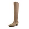 Nuevas Botas Holgadas Estilo Comercio Exterior Desgastadas para Mujer, Botas Largas Ajustadas de Tacón Grueso, Botas Largas de Tacón Alto con Punta Cuadrada, Botas Altas hasta la Rodilla para Mujer, Botas Individuales