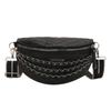 Bolso popular de este año, bolso de pecho de estilo occidental, nuevo bolso de cintura de moda 2024, bolso de mensajero con correa de hombro ancha y hilo bordado, bolso de mujer
