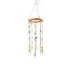 Anel de madeira natural transfronteiriço apanhador de luz de cristal borboleta franja de cristal multifacetada ornamento pendurado pingente de cristal