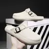 2025 Chanclas Baotou para Hombre Verano Nuevo Pareja Diarias Casuales Sandalias de Suela Gruesa Ropa de Exterior para Mujer Sandalias Antideslizantes