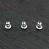 Nuevos Tapones para los Oídos de Aluminio Simple Bala Aguja Fina Accesorios para Joyería DIY Pendientes Redondos Aretes Tapón Trasero Tapas para Aretes