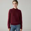 Suéter de punto de hilo multicolor floral, cuello redondo, engrosado, 100% cachemira, nuevo estilo otoño/invierno, suave, cálido y de alta gama, capa base