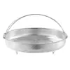 Bandeja vaporera de acero inoxidable con asa, colador doméstico de malla fina, bandeja vaporera universal para bollos al vapor pequeños, rejilla de cesta para escurrir agua