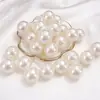 ABS Bege moagem de água destaque moldado imitação de pérola diy acessórios de joias pulseira feita à mão colar pingente grampo de cabelo