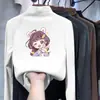 Ropa para Niñas Camiseta de Manga Larga de Terciopelo con Cuello Semi Alto Camiseta Interior Moda Otoño e Invierno Cálida Versátil para Niños Medianos y Grandes