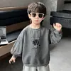 Ropa de Otoño para Niños Sudadera 2026 Nuevo Estilo Divertido de Dibujos Animados Elegante para Niños Pequeños y Medianos Suéter Casual Holgado para Primavera y Otoño